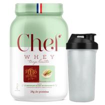 Chef Whey Chocolate Branco Com Pistache 800G + Coqueteleira