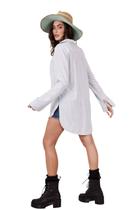 Chemise Amplo Azul Listrado Yacamim M6