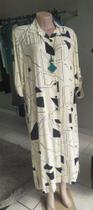 Chemise bege em preto tamanho G1