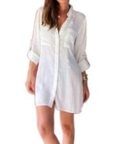 Chemise Camisão Max Camisa Manga Longa Lisa