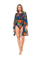 Chemise Crepe com botões personalizados La Playa 50123