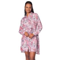 Chemise Feminina Facinelli Estampada Rosa