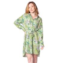 Chemise Feminina Facinelli Estampada Verde