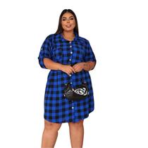 Chemise Médio Plus Size Com Cinto Chemise Médio Plus Size Com Cinto