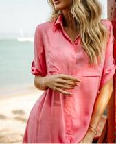 Chemise Saida de Praia Manga Longa Leve