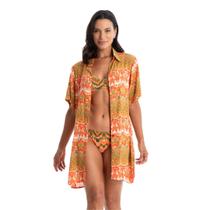 Chemise Viscose Manga Curta Estampada Cor:ES326Tamanho:M