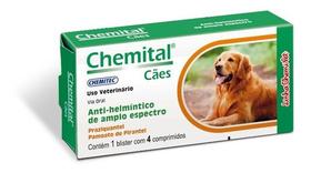 Chemital Cães Com 4 Comprimidos - Vermífugo Chemitec