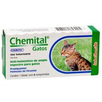 Chemital Gatos - 4 Comprimidos - Chemitec