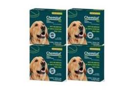 Chemital Plus Vermífugo Cães 4 Comprimidos Kit Com 04 Caixas