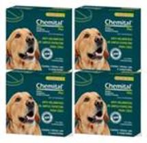 Chemital Plus Vermífugo Cães 4 Comprimidos Kit Com 04 Caixas - Chemitec