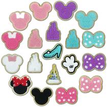 Chenille Patches Judywoo Mouse Head, 19 peças, autoadesivo