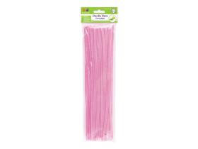 Chenille Stems Krafty Kids 6 mm x 12 cm rosa claro (pacote com 40) Chenille Stems Krafty Kids 6 mm x 12 cm rosa claro (pacote com 40)