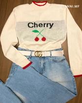 CHERRY blusa manga longa de trico