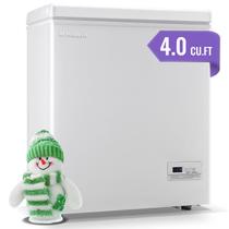 Chest Freezer DEMULLER 4,0 pés cúbicos com display eletrônico branco