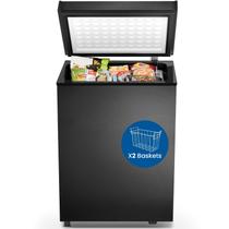 Chest Freezer Electactic 82L 2,8 pés cúbicos com 2 cestos - branco Chest Freezer Electactic 82L 2,8 pés cúbicos com 2 cestos - branco