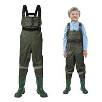 Chest Waders HISEA Kids em nylon/PVC impermeável para crianças