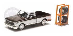 Chevrolet Cheyenne 1972 Marrom C/ Rodas Extras Jada 1/24 Chevrolet Cheyenne 1972 Marrom C/ Rodas Extras Jada 1/24