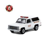 Chevrolet K5 Blazer 1985 - Connecticut Fire Department - Bombeiro - Fire &amp Rescue Série 3 - Greenlight - 1/64