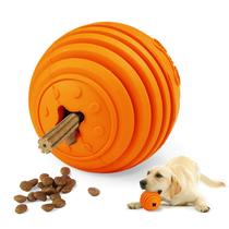 Chew Toy LaRoo Dog Feeder Puzzle Toy Ball Natural Rubber