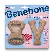 Chew Toys Benebone Puppy, pacote com 2 unidades, Dental Chew/Wishbone para cães