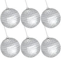 Chewarelly 6 Pack 1.6 Polegadas Mini Disco Ball Mirror Ball Ornamentos para Wedding Disco Party Decoração Decor de Árvore de Natal