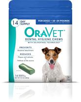 Chews OraVet para Higiene Dental de Cães Pequenos - 14 Unidades