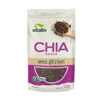 Chia Em Grãos Orgânica Sem Glúten Vitalin 120g