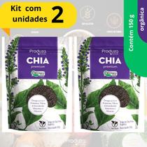 Chia Preta Premium Orgânica 150g kit com 2 unid