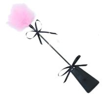 Chibata Palmatória com Pena Estimuladora na Cor Rosa 48cm