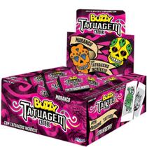 Chicle Buzzy Tattoo Morango 90un - RICLAN Chicle Buzzy Tattoo Morango 90un - RICLAN