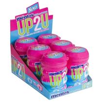 Chicle Mentos Garrafa Up2U Tutti Fruti e Menta - Embalagem com 6 Unidades
