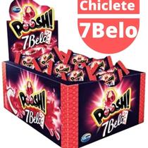 Chicle Poosh 7belo Framboesa Arcor 40 Chicletes Caixa 200g