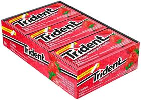 Chiclete adams trident c/21 morango Chiclete adams trident c/21 morango