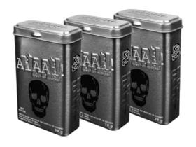 Chiclete Aiaai Caveira Skull Sem Açúcar Lata 39g - 3 Unid
