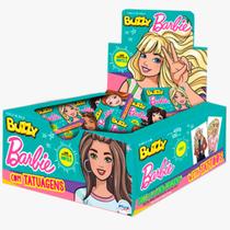 Chiclete Barbie Tattoo Hortelã Buzzy - 3 Caixas 300u