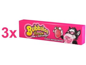 Chiclete Bubbaloo Morango Importado 38g - 3 Unidades