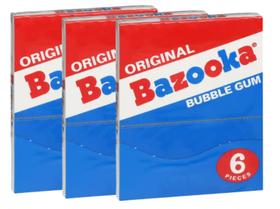 Chiclete Bubble Gum Bazooka 6 Pieces Improtado - 3 Unid Chiclete Bubble Gum Bazooka 6 Pieces Improtado - 3 Unid