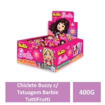 Chiclete Buzzy c/ Tatuagem 400G Barbie TuttiFrutti