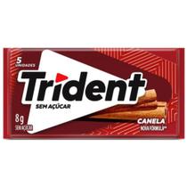Chiclete Canela Sem Açúcar 8g Embalagem com 5 Unidades Trident