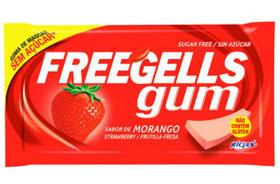 Chiclete Freegells Morango Gum 8g - Riclan