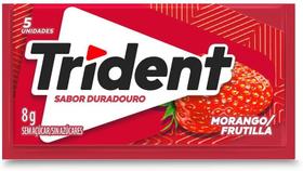 Chiclete Goma De Mascar Sabor Morango Trident 8g
