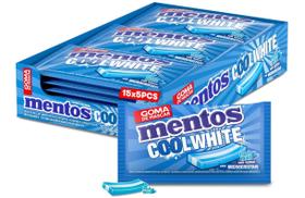 Chiclete Mentos 3 Camadas Cool White S/ Açúcar Sabor Fresh Mint 8,5g 5Un Chiclete Mentos 3 Camadas Cool White S/ Açúcar Sabor Fresh Mint 8,5g 5Un