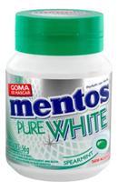 Chiclete Mentos Pure White Spearmint Sem Açúcar Pote 56g