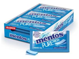 Chiclete Mentos Sem Açúcar Cool White Fresh Mint C/ 15un 127,5