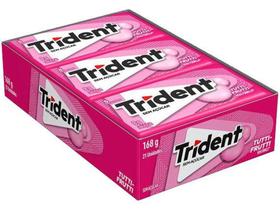 Chiclete Trident 5s Tutti-Frutti Sem Açúcar - Display com 21 Unidades de 8g