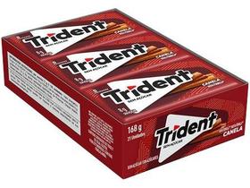 Chiclete trident canela 168 g com 21 unidades