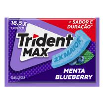 Chiclete Trident Max Menta Blueberry Zero Açúcar 16,5g