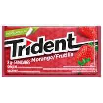Chiclete Trident Morango 8g com 5 Unidades Chiclete Trident Morango 8g com 5 Unidades