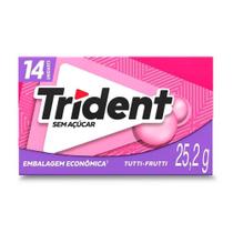 Chiclete Trident Tutti-Frutti Sem Açúcar 25,2g - Display com 12 Unidades