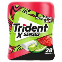 Chiclete Trident X Senses Sabor Morango Lime 54g